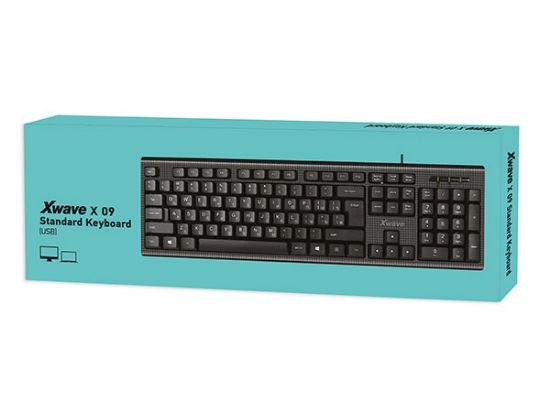 Picture of Tastatura crna USB, USA slova+ćirilična slova